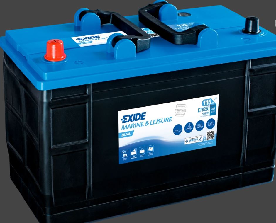 115 Ah  12v Dual Batteri Til Marine  Camping Og Fritid Fra Exide  29 Kg