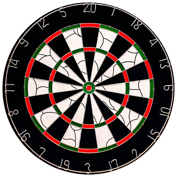 Bull S Bristol Papir Dartskive  Inkl  2 Sæt Dartpile