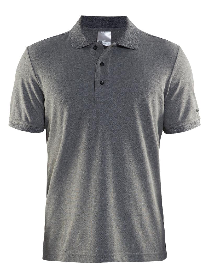 Craft   Polo Shirt Pique Classic Maend   Dark Grey Melange Xxxxl