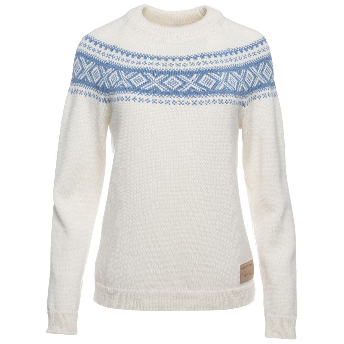 Dale Of Norway Vågsøy  Sweater  Dame  Hvid Lyseblå