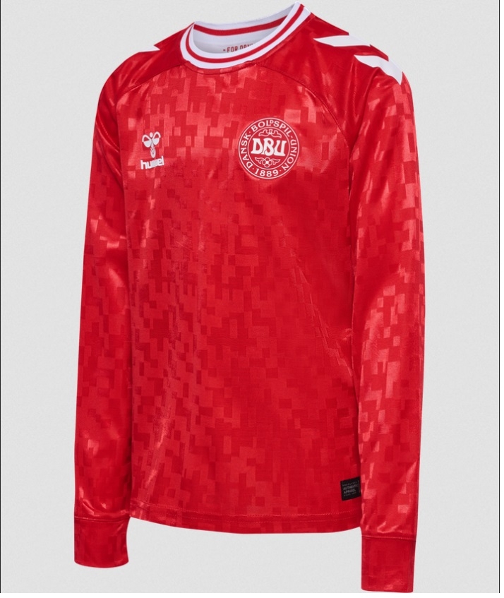 Denmark Home Jersey L S 2024 26   Youth 164