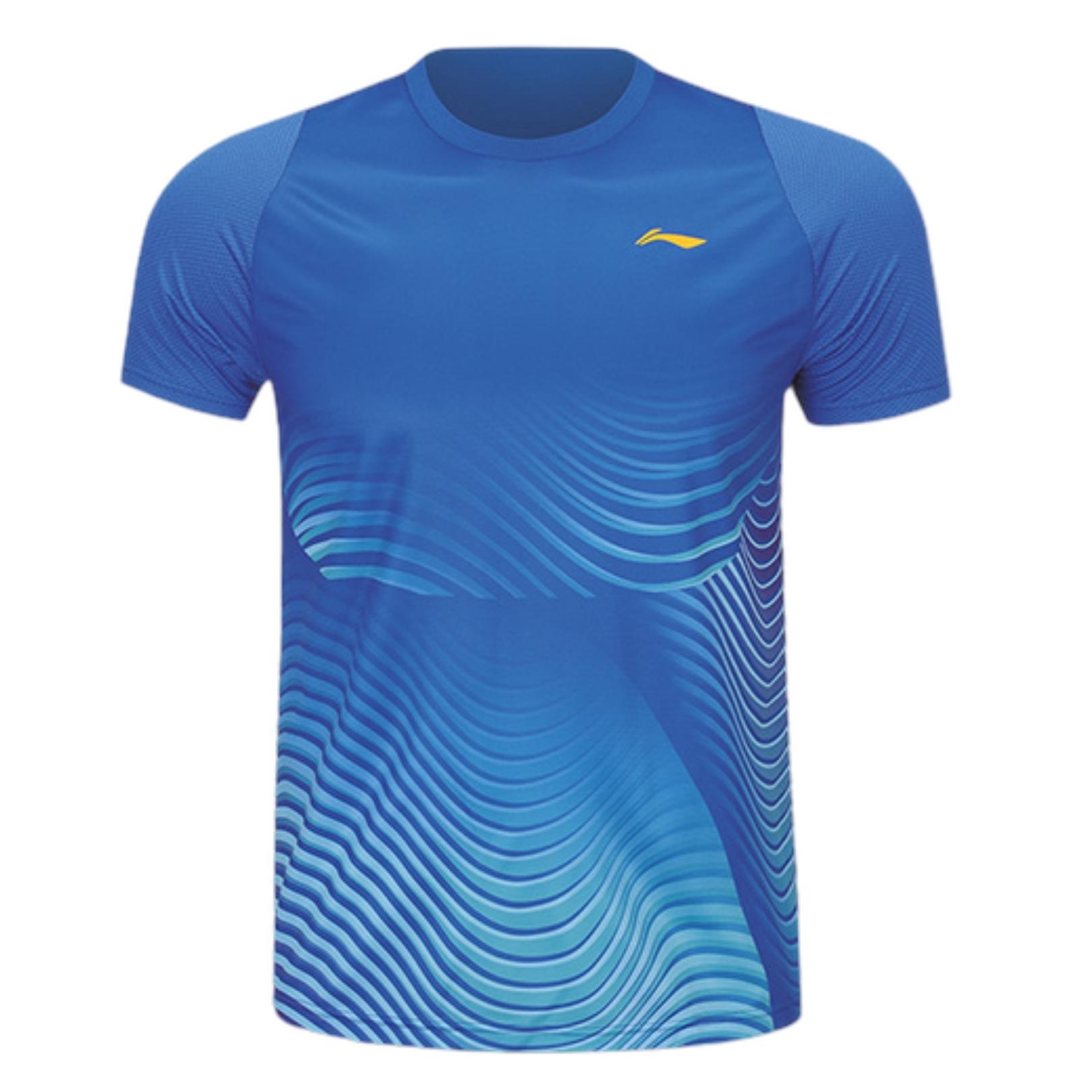 Li Ning Aays059 3 T Shirt Deep Water Blue