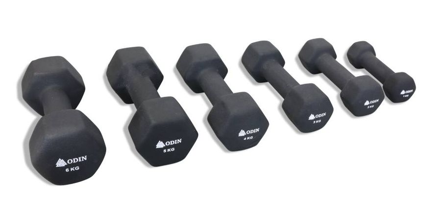 Odin Neopren Hex Håndvægte 1 6 Kg Pakketilbud 21 Kg