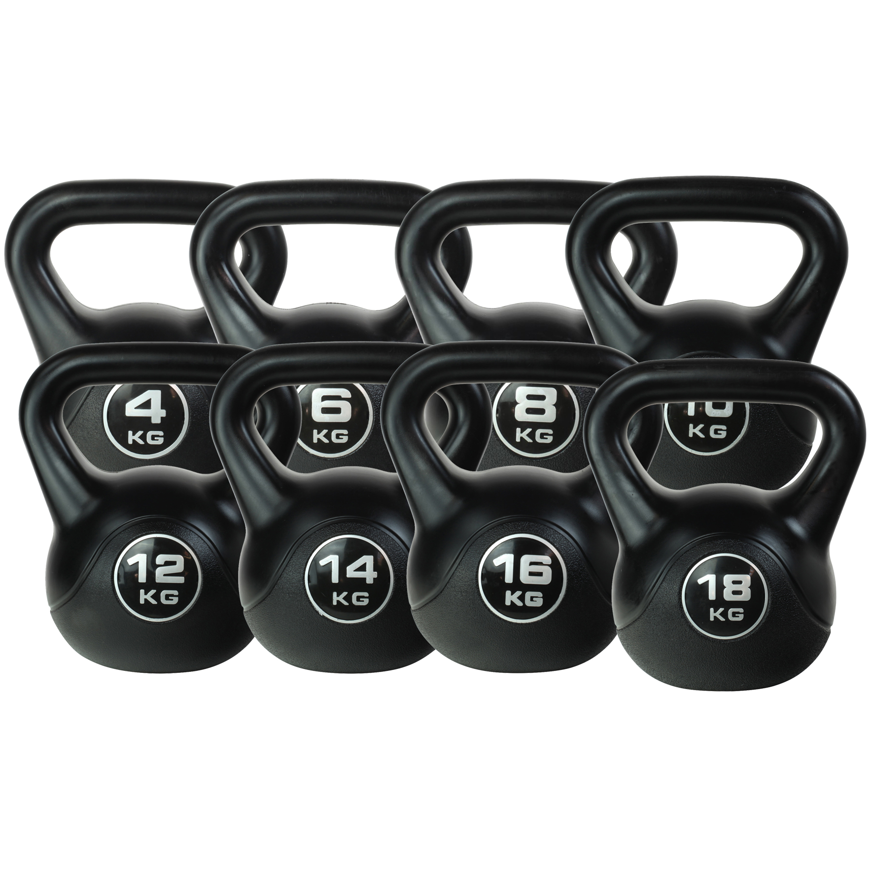 Odin Vinyl Kettlebell Pakketilbud  4  6  8  10  12  14  16  18kg