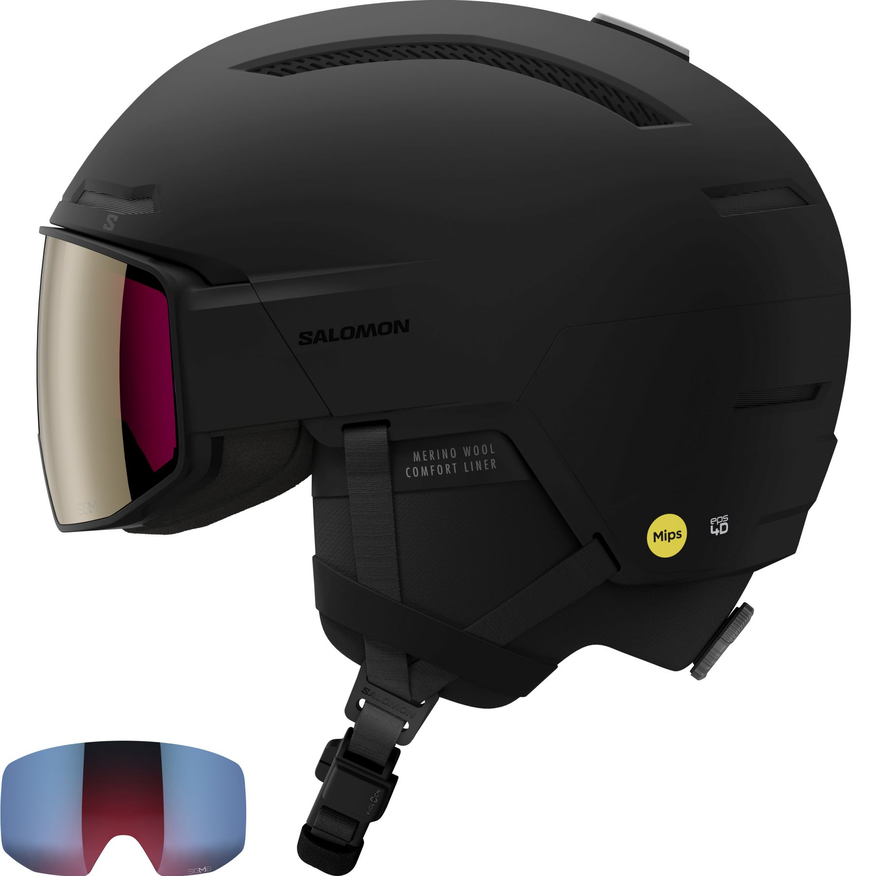 Salomon Driver Prime Sigma Plus Mips  Skihjelm Med Visir  Sort