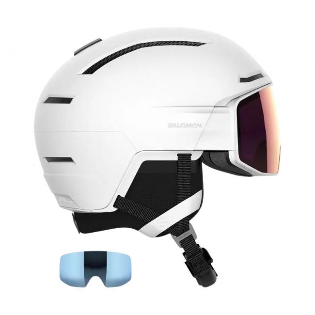 Salomon Driver Prime Sigma Plus  Skihjelm Med Visir  Hvid
