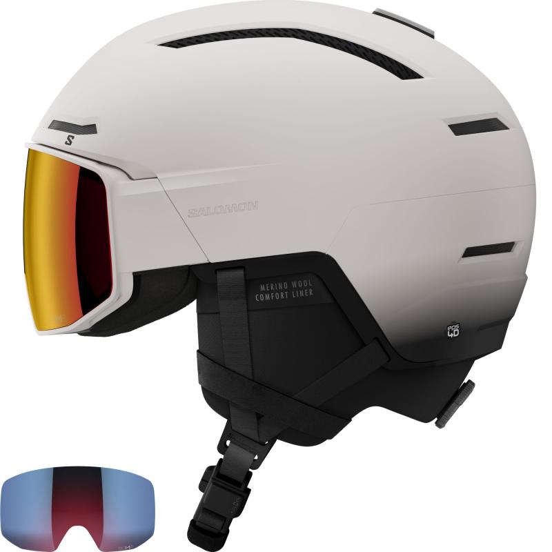 Salomon Driver Prime Sigma Plus  Skihjelm Med Visir  Lysegrå