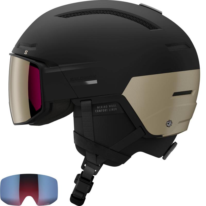 Salomon Driver Prime Sigma Plus  Skihjelm Med Visir  Sort Bronze