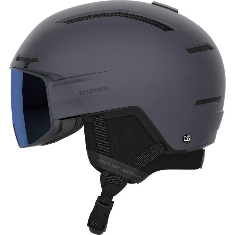 Salomon Driver Pro Sigma  Skihjelm Med Visir  Mørkegrå