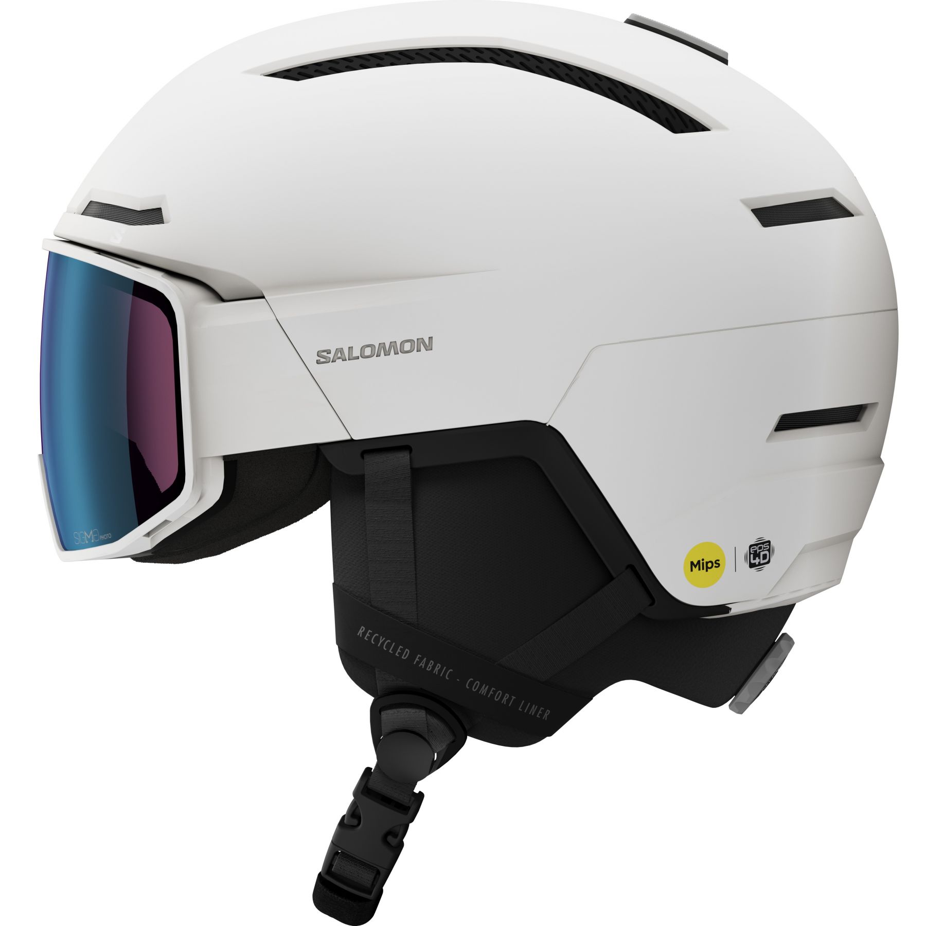Salomon Driver Pro Sigphoto Mips  Skihjelm Med Visir  Hvid