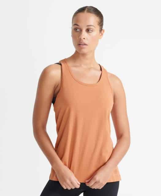 Superdry Sport   Flex Organic Cotton Tank Top   Autumn Leaf Orange S