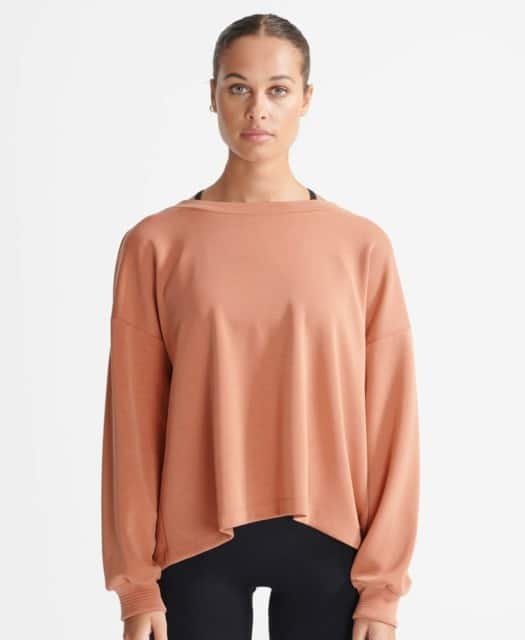 Superdry Sport   Flex Relaxed Crew Sweatshirt   Autumn Leaf Orange L