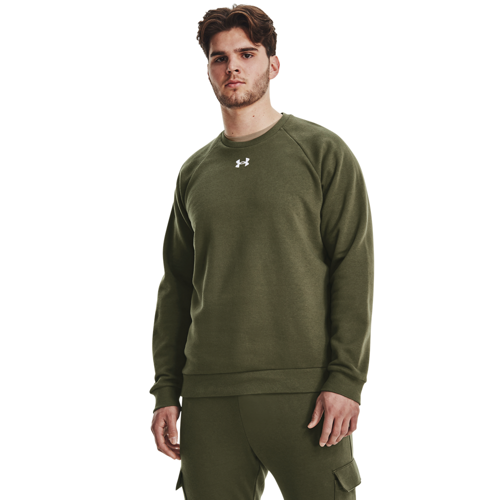Under Armour Mænds   Rival Fleece Crew   Marine Od Green 3xl