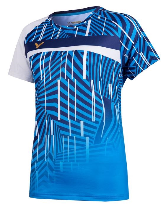 Victor T Shirt T 11003 Dame Blå Hvid