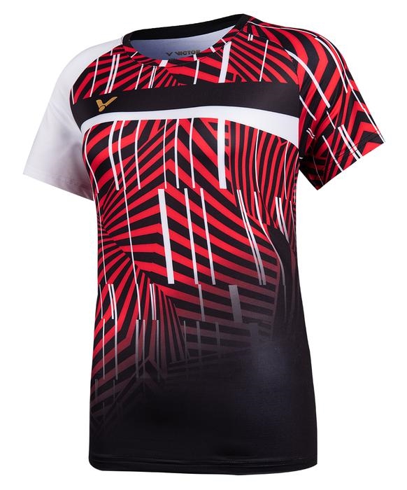 Victor T Shirt T 11003 Dame Sort Rød