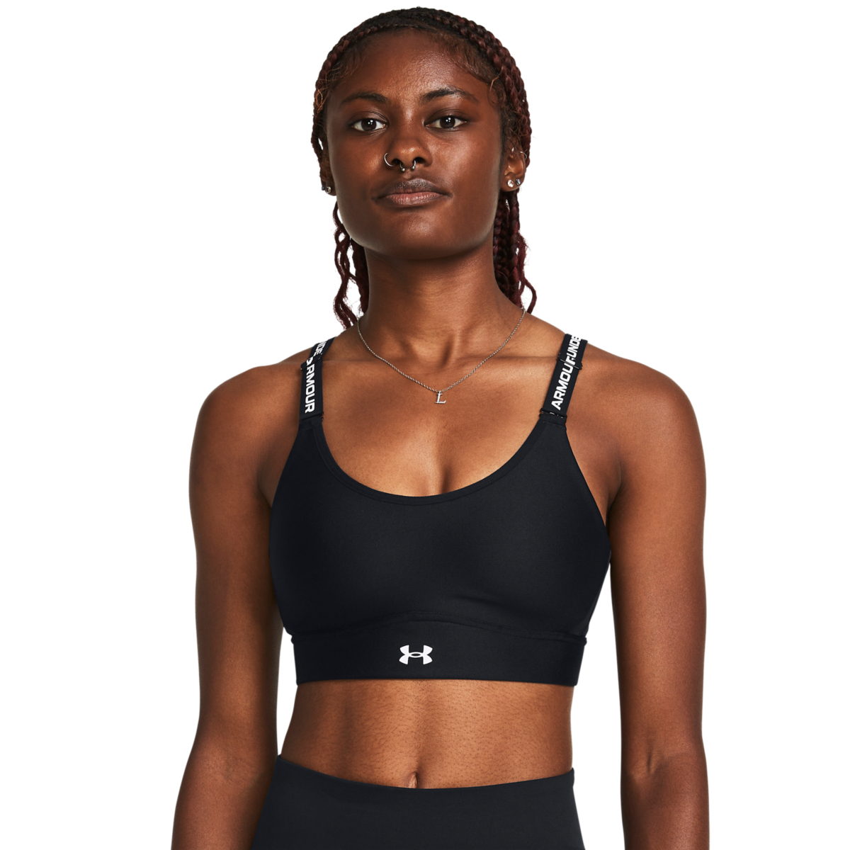 Kvinders Under Armour   Infinity 2 0 Mid Sports Bra   Black L  D   Dd