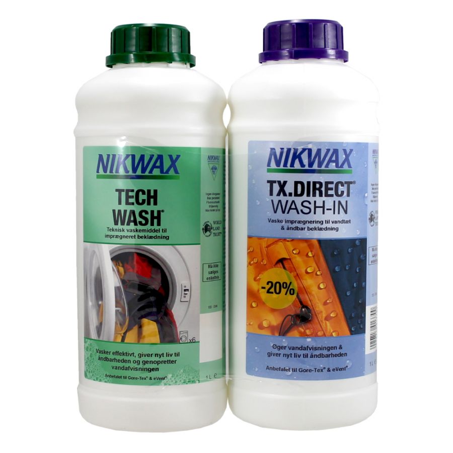 Nikwax Twin Pack  Tech Wash   Tx Direct  2x1000 Ml