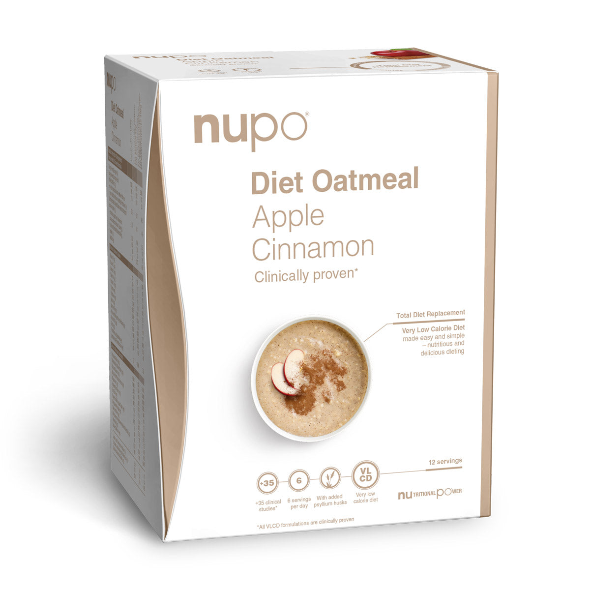Nupo Diet Oatmeal  384g    Apple   Cinnamon   Måltidserstatning