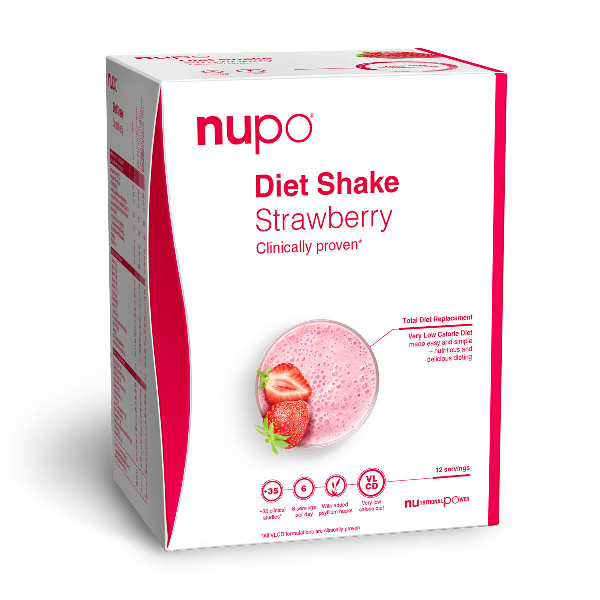 Nupo Diet Shake  384g    Strawberry   Måltidserstatning
