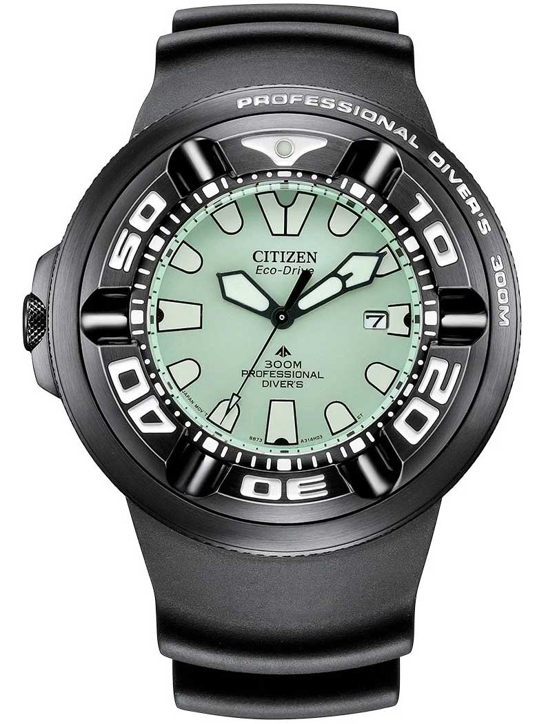 Citizen Bj8055 04x Herreur Eco Drive Professional Diver