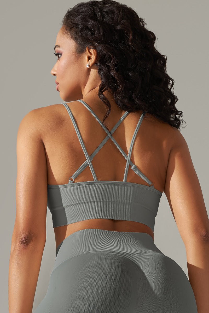 Ultrafit Cross Back Sports Bh Darkgrey   Small   Darkgrey