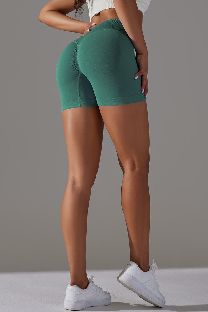 Zencurve Scrunch Shorts Darkgreen   Small   Darkgreen