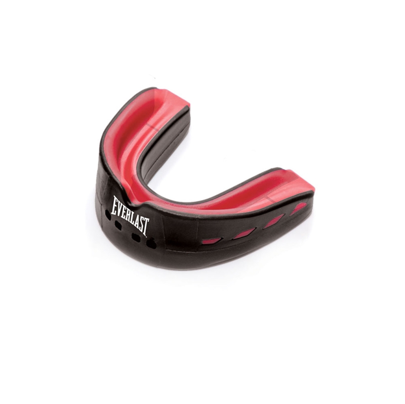 Everlast Evershield Double Tandbeskytter   Sort  Rød