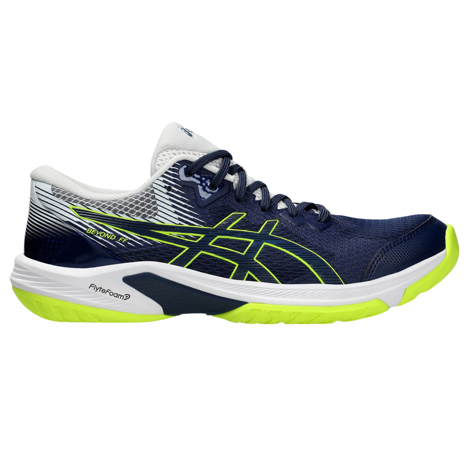 Asics Beyond Ff Blue Expanse Safety Yellow   Old